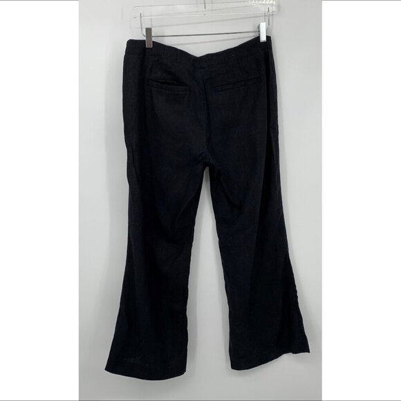 Cartonnier Anthropologie linen blend black pants trousers Sailor Nautical 12 - Picture 3 of 3